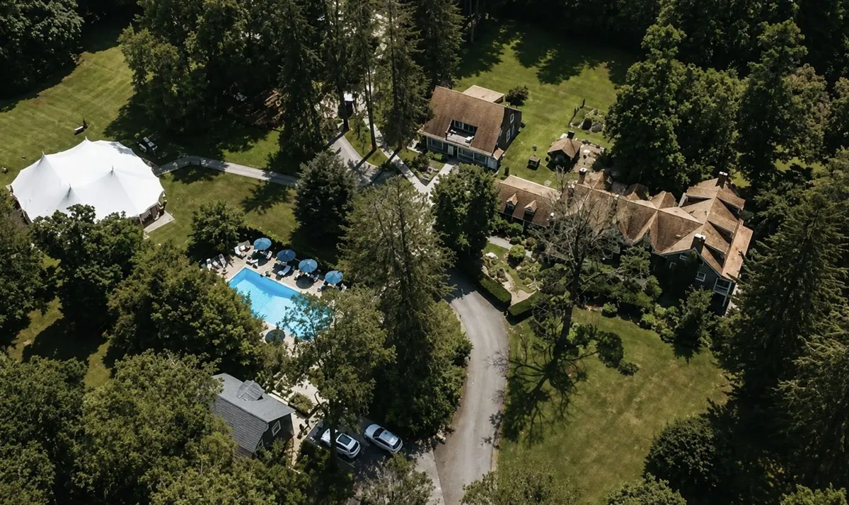 Hasbrouck House — aerial view of the estate